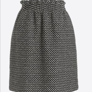 NWT JCREW BLACK CREAM SKIRT SIZE 14